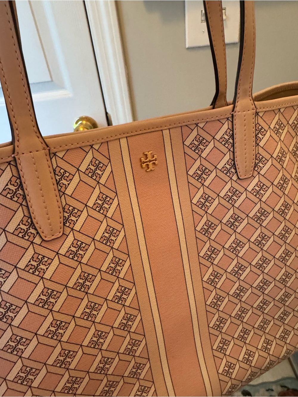 Tory Burch Geo Logo Tote Bag-Large - Picture 9 of 15